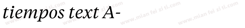tiempos text A字体转换
